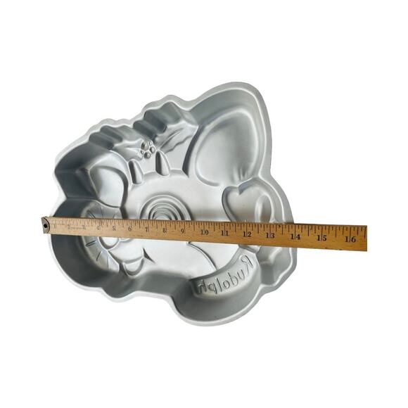 Rudolph Reindeer Christmas Cake Pan / Wilton / Holiday Baking Retro Decor VTG 82 - Picture 3 of 3